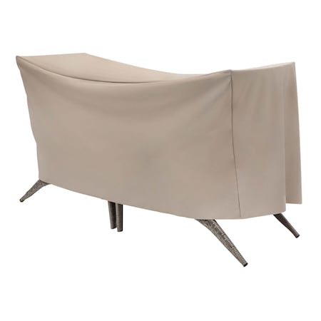 Basics Patio Bistro Table & Chair Set Cover, 65 In. L X 32 In. W X 3 In. H, Beige